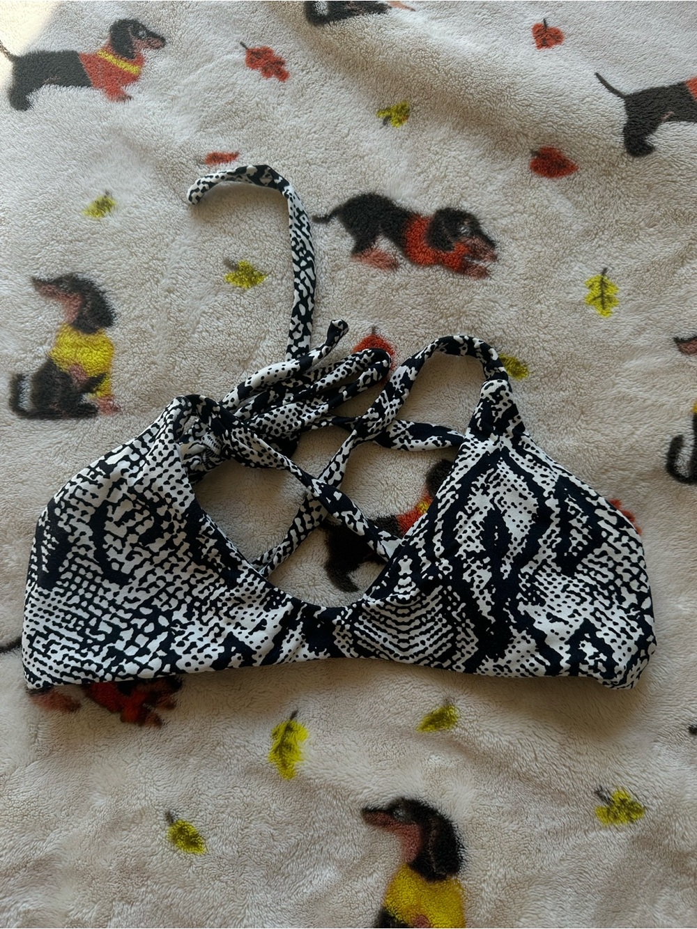 Midori snakeskin bikini top XS